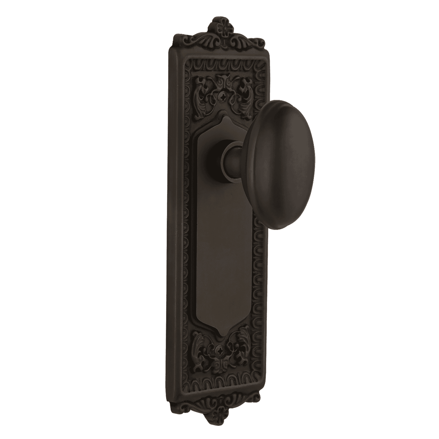 Egg  Dart Long Plate with Homestead Knob in Oil-Rubbed Bronze – Nostalgic  Warehouse