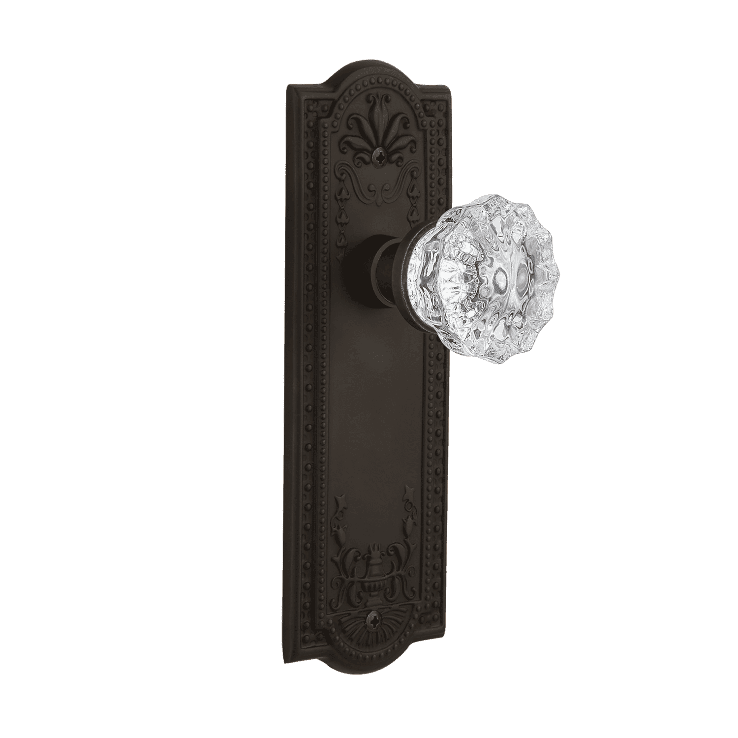 Meadows Long Plate with Crystal Knob in Oil-Rubbed Bronze