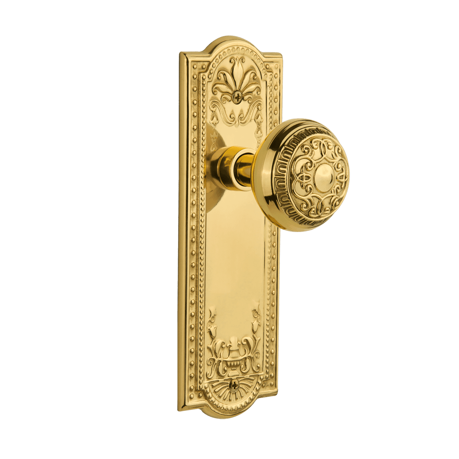 Meadows Long Plate with Egg & Dart Knob in Polished Brass – Nostalgic  Warehouse