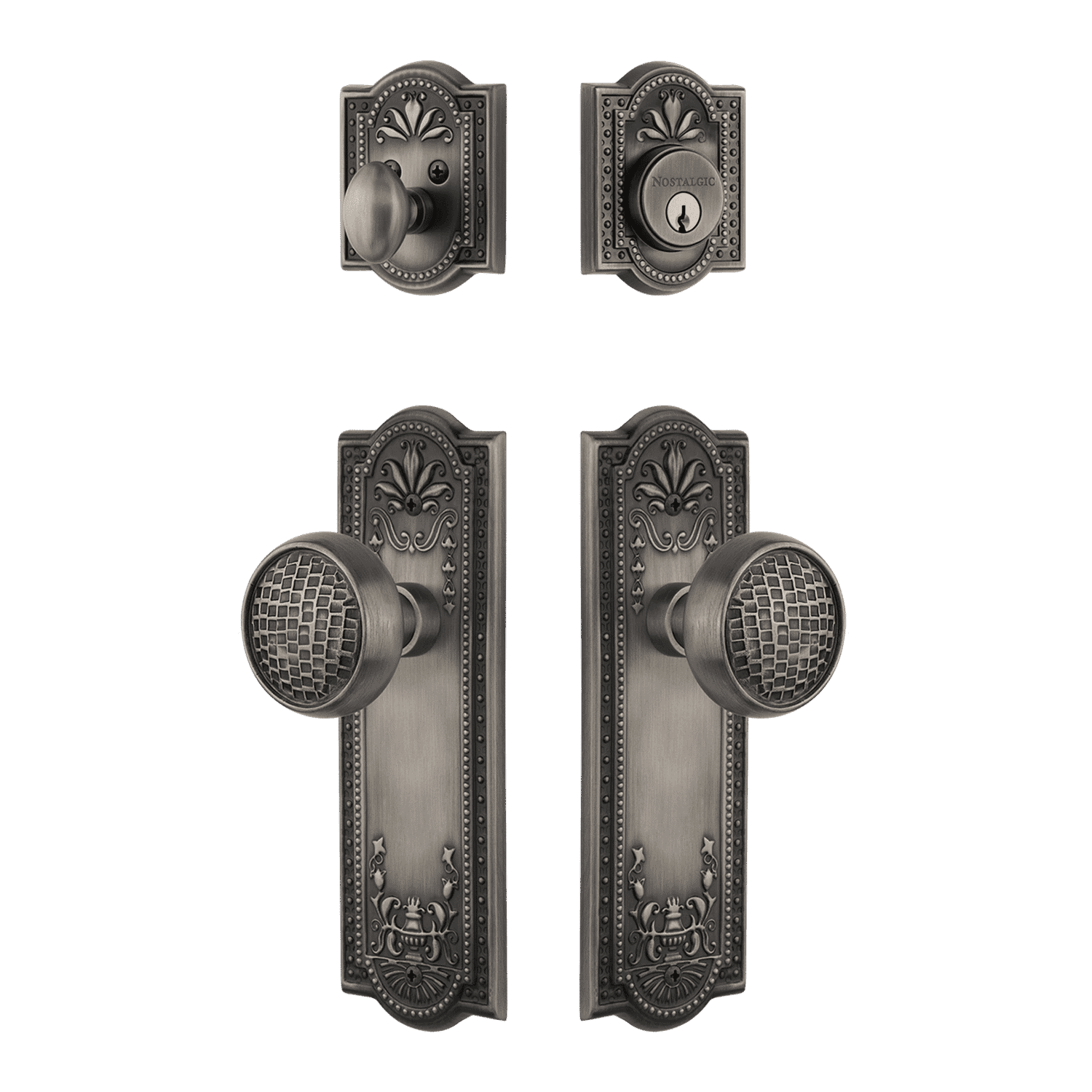 Meadows Entry Set with Craftsman Knob in Antique Pewter – Nostalgic ...