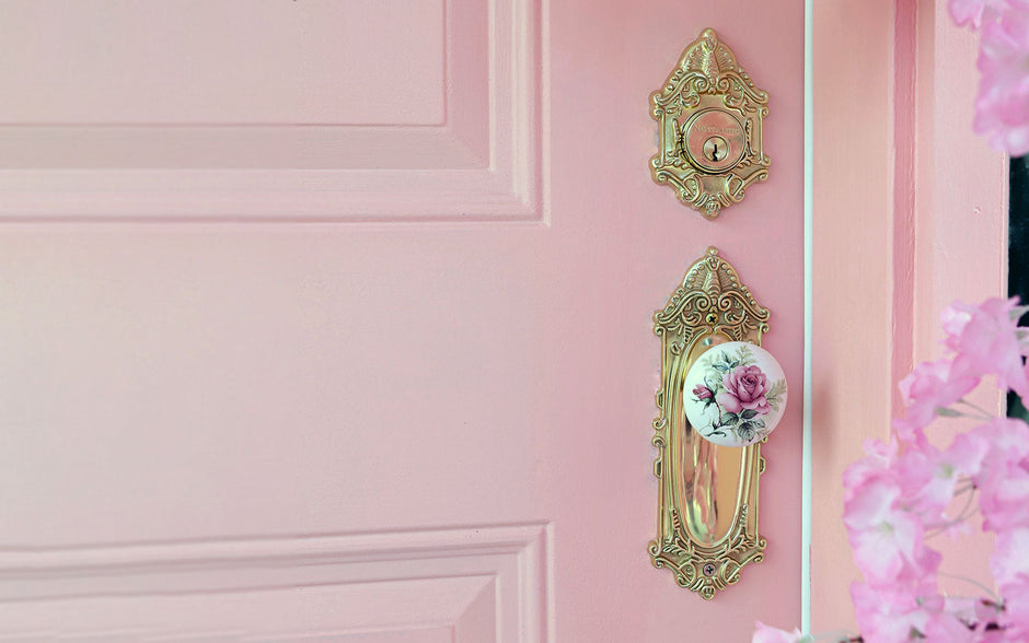 Rose Porcelain Knobs in the Pink Dreams Cottage