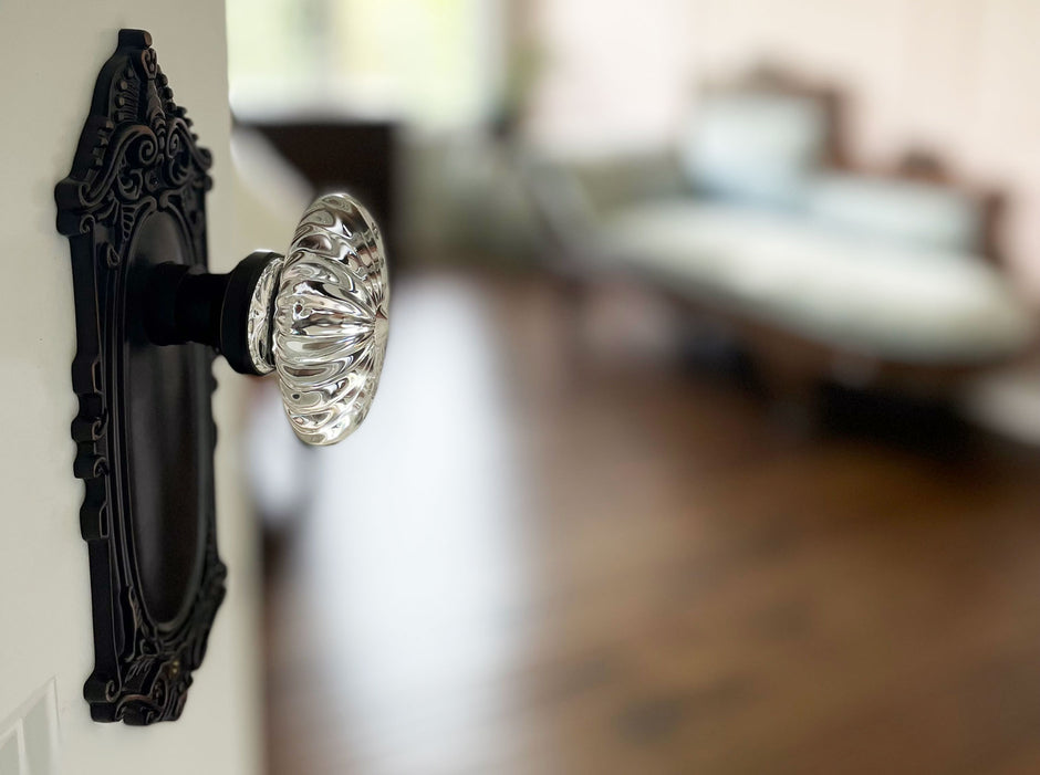 Vintage Ornate Door Details with a Touch of Crystal