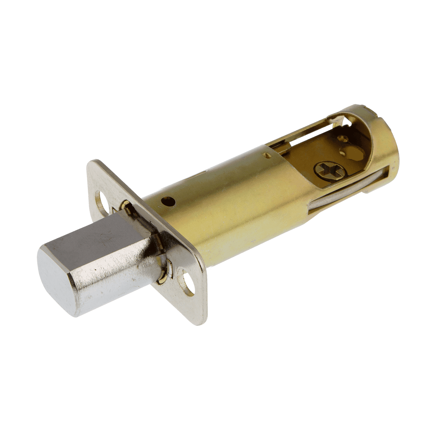 Deadbolt Latch with Chrome Tongue in Bright Chrome Nostalgic Warehouse