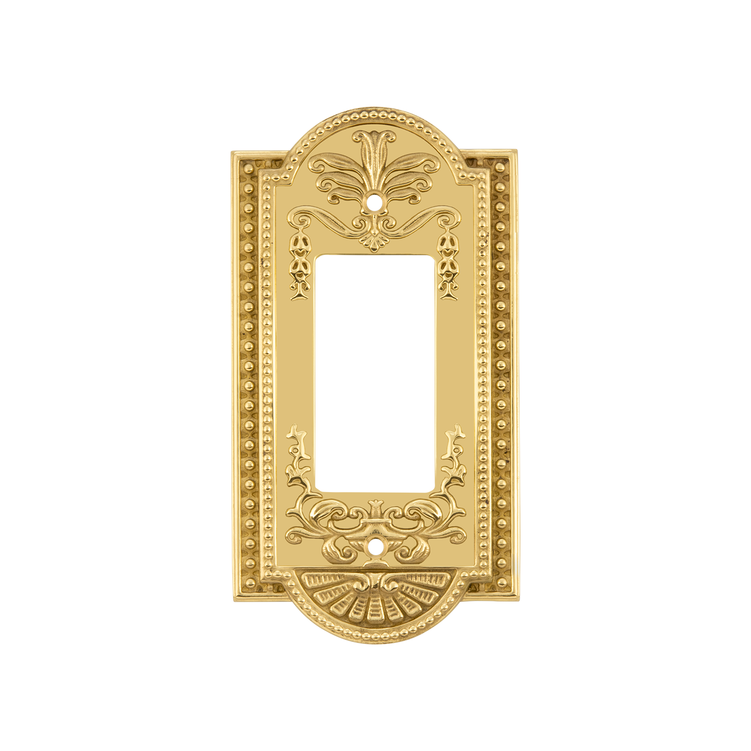 Meadows Switch Plate with Single Rocker in Unlacquered Brass