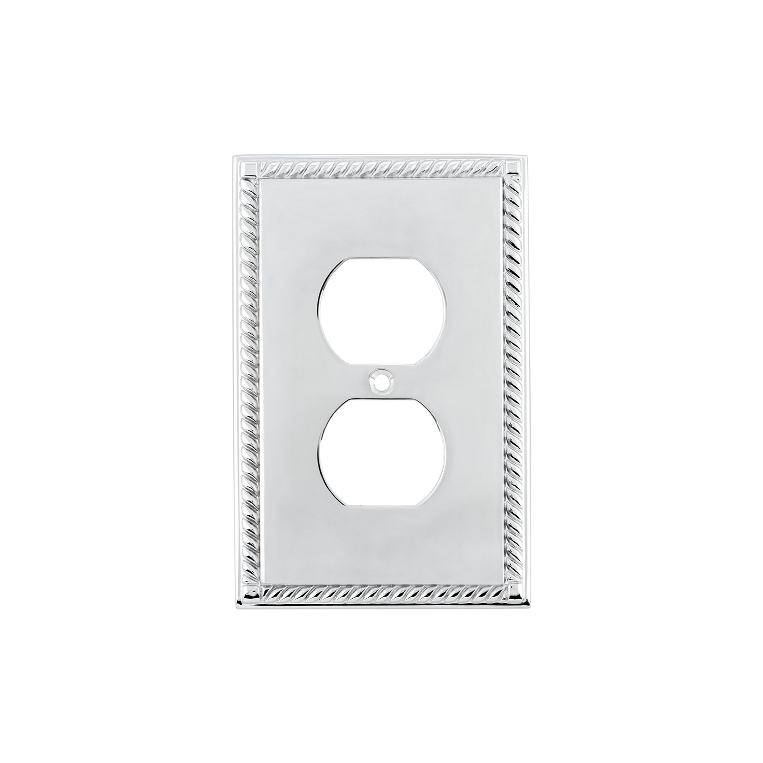 Rope Switch Plate with Outlet in Bright Chrome – Nostalgic Warehouse