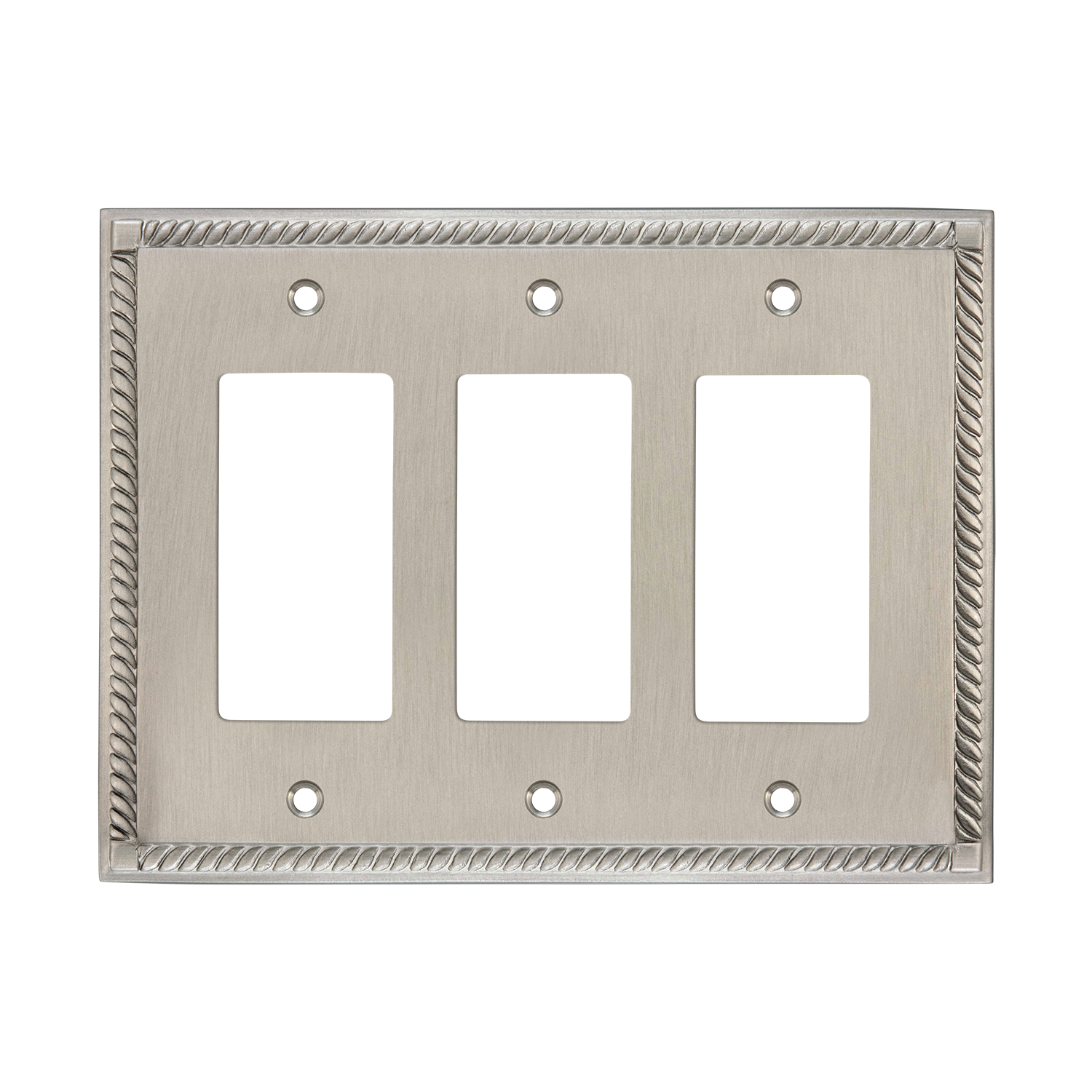 Rope Switch Plate with Triple Rocker in Satin Nickel – Nostalgic Warehouse