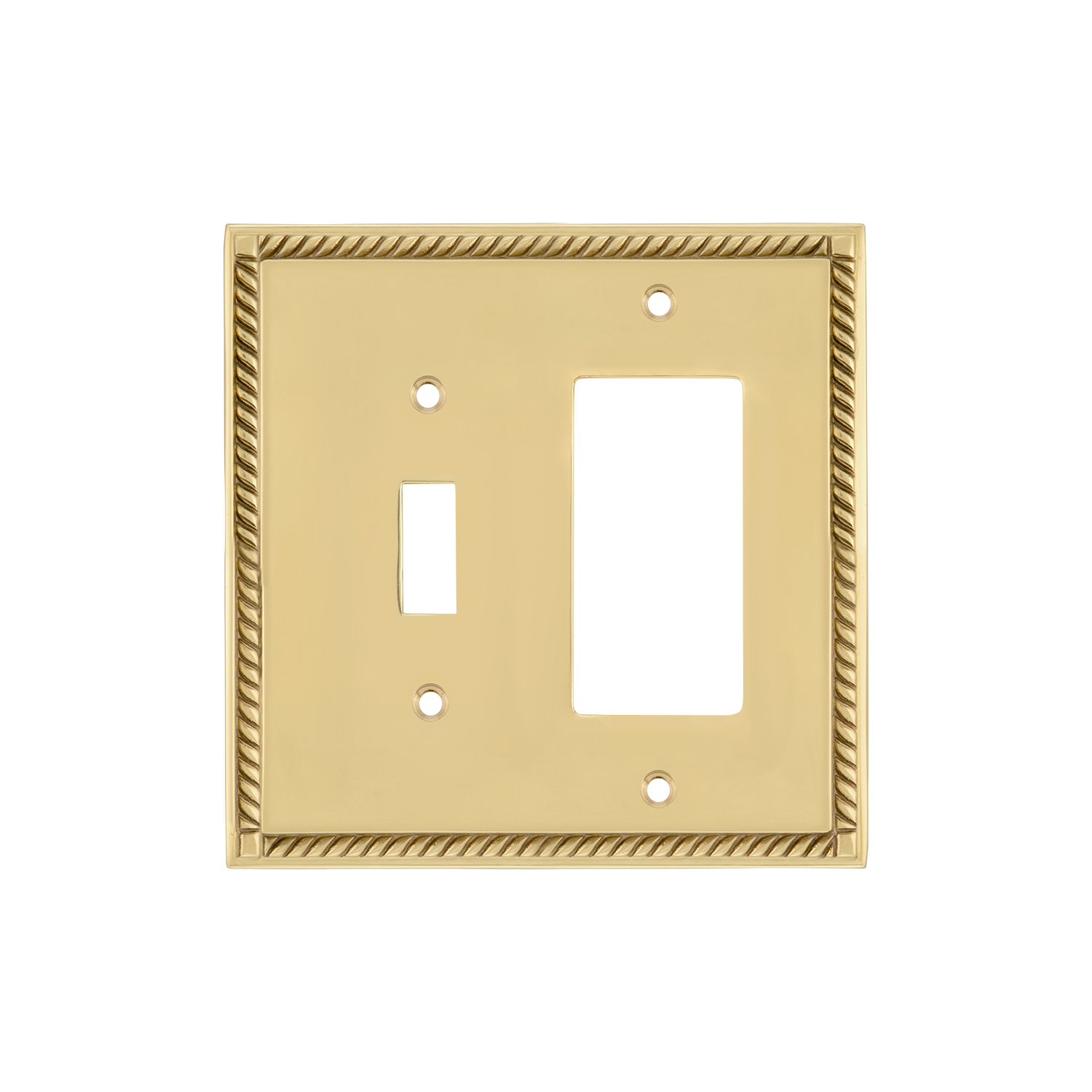 Rope Switch Plate with Toggle and Rocker in Polished Brass – Nostalgic ...
