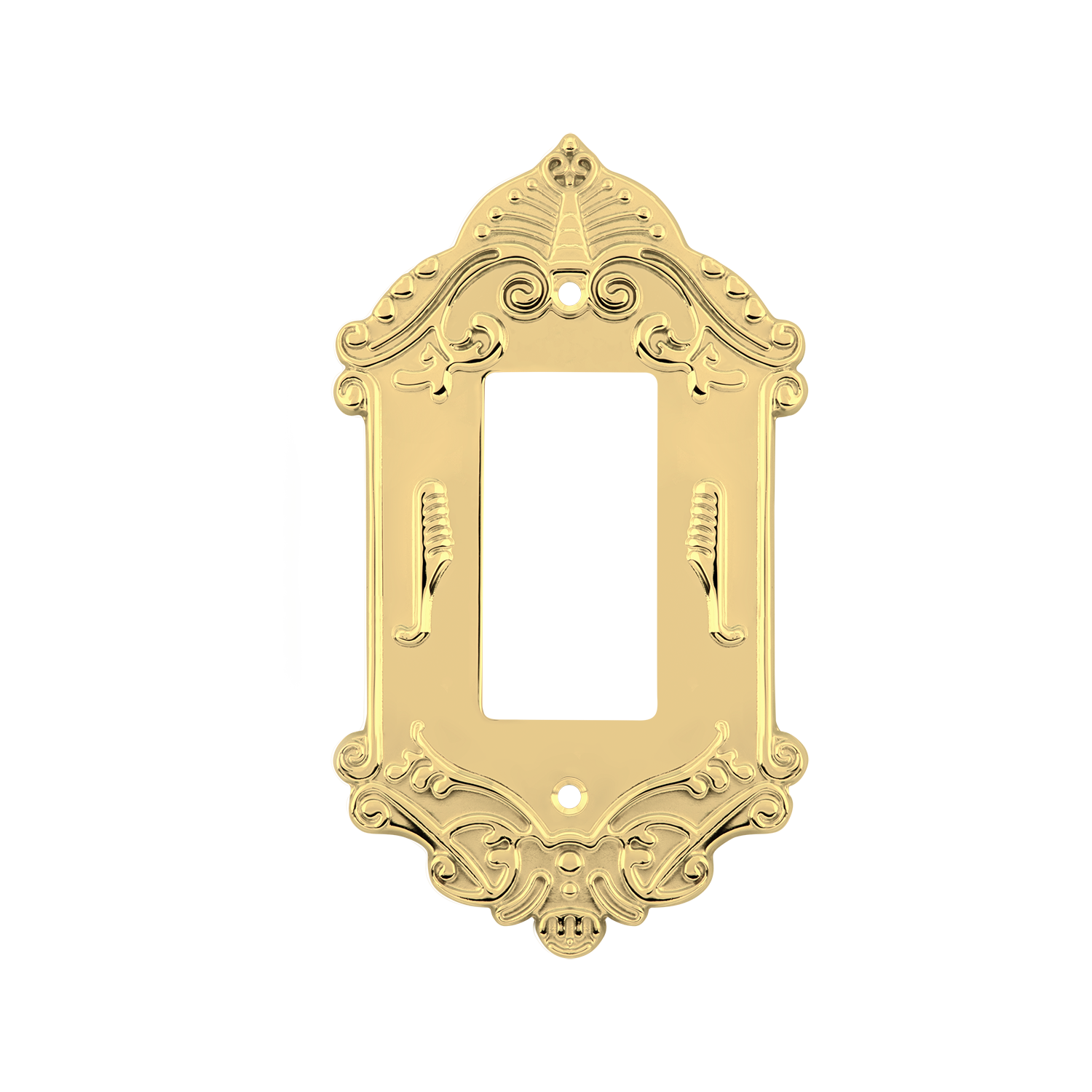 Victorian Switch Plate with Single Rocker in Polished Brass – Nostalgic ...