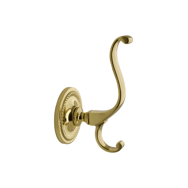 Rope Coat Hook in Polished Brass