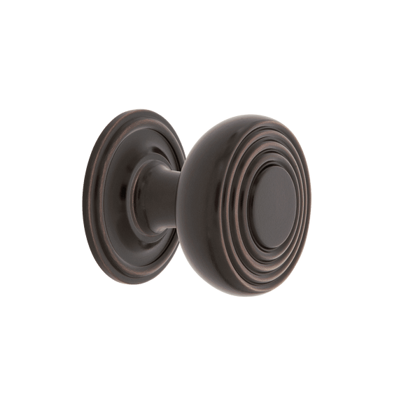 classic rosette with deco cabinet knob timeless bronze
