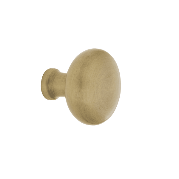 New York Brass Cabinet Knob in Antique Brass