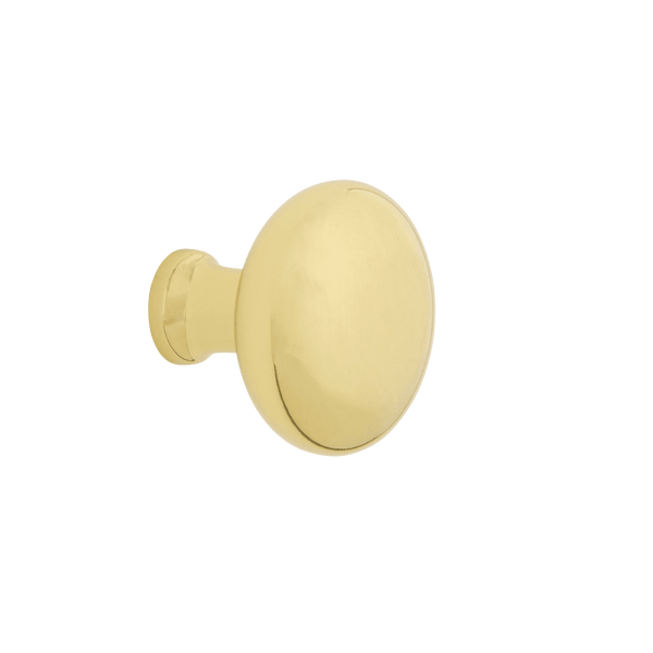 New York Brass Cabinet Knob in Unlacquered Brass