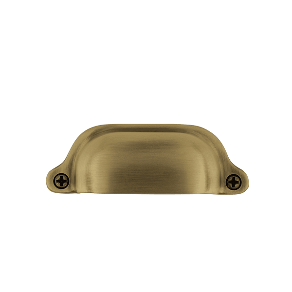 Cup Pull Farmhouse Medium in Antique Brass