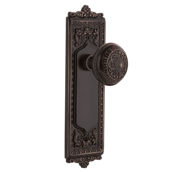 Egg & Dart Long Plate with Egg & Dart Knob in Timeless Bronze