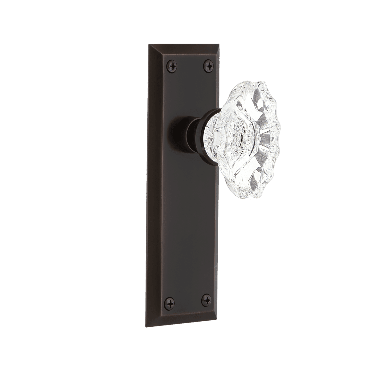 Nostalgic Warehouse ロープロゼット ニューヨークノブ付き パッセージ - 2.36インチ アンティークピューター Nostalgic Warehouse Rope Rosette with Victorian Knob, Privacy