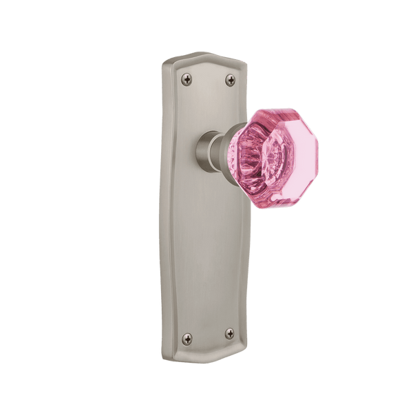 Prairie Long Plate with Pink Waldorf Knob in Satin Nickel – Nostalgic  Warehouse